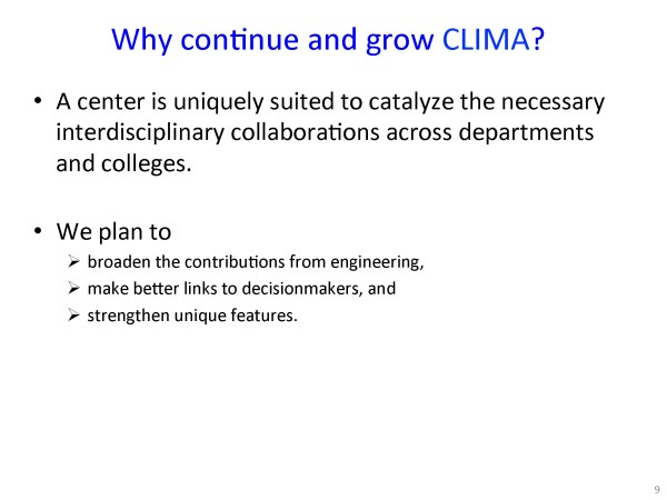 CLIMA presentation page 09