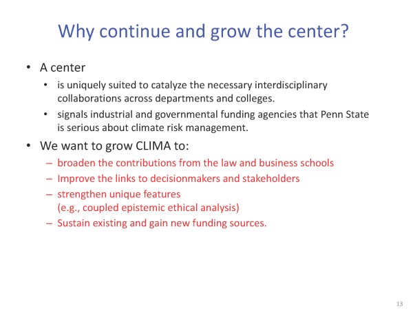 CLIMA presentation page 13