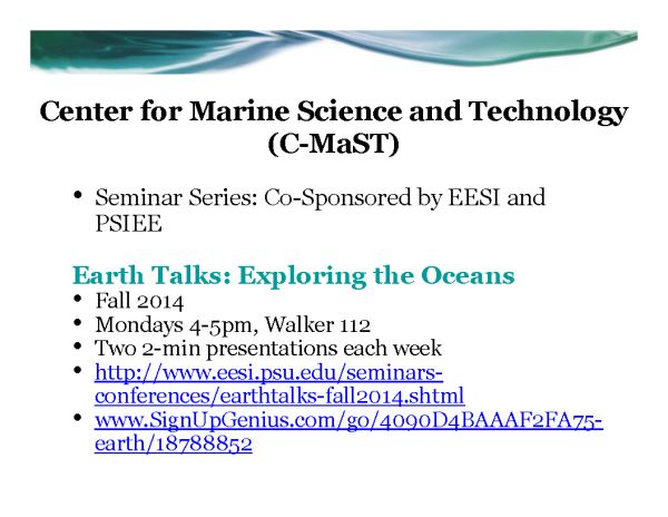EarthTalks Fall 2014 - Miksis-Olds and Baums presentation - page 12